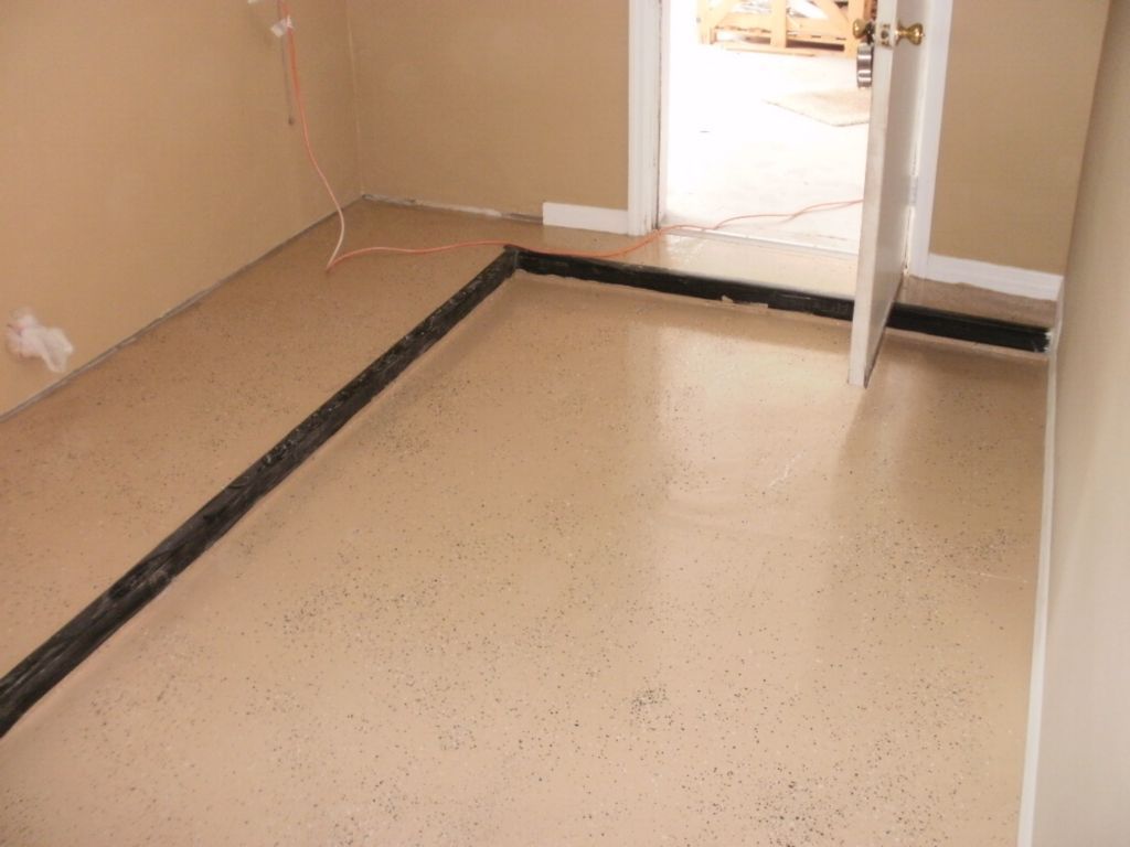 applied epoxy laundry room